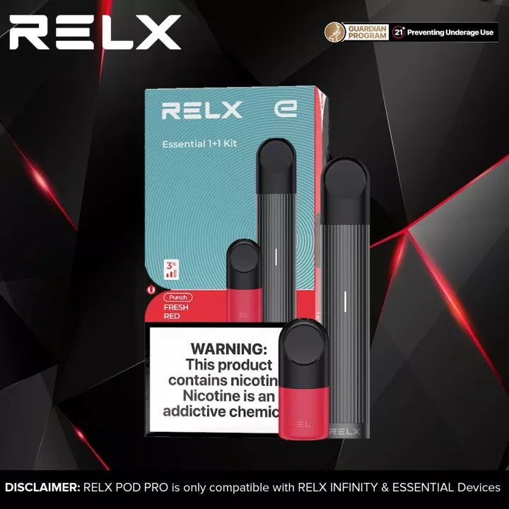 RELX Essential Starter Kit Black Mine O Clock