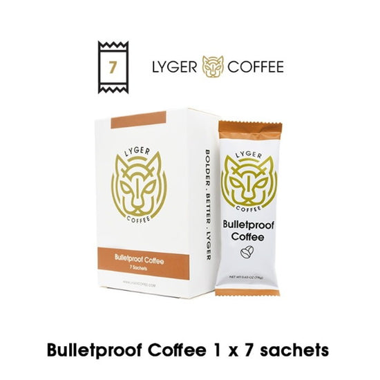 LYGER COFFEE Bulletproof Coffee 1 box of 7 sachets