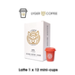 LYGER Crystallized Barista Quality Coffee Latte 1 box of 12 mini cups