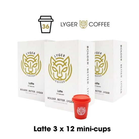 LYGER Crystallized Barista Quality Coffee Latte 3-Pack Bundle